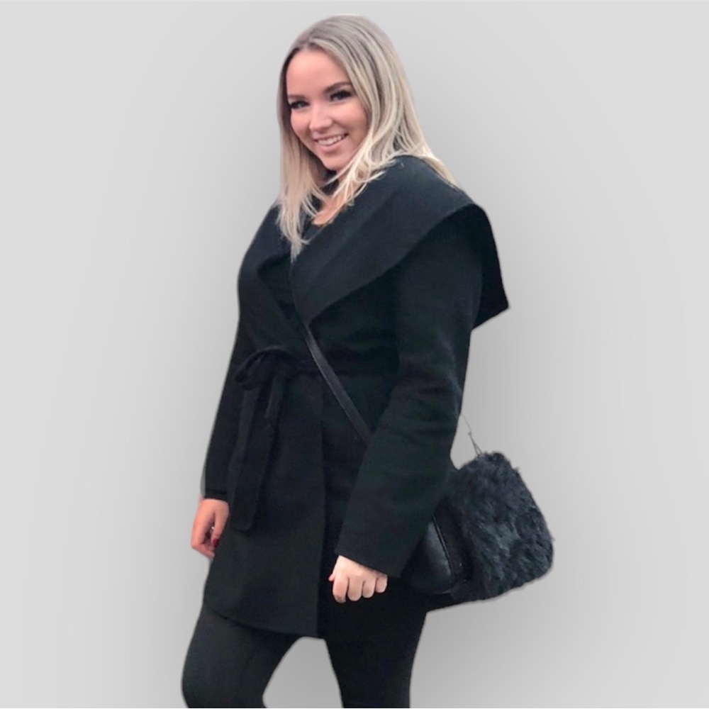 Michael Kors Belted Wool-Blend Wrap Coat - Picture 9 of 11